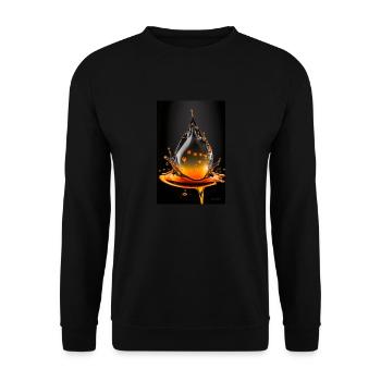Gouttes orange 2 - Sweat-shirt Unisexe - noir - Devant - Alina (178cm) & Michal (187cm)