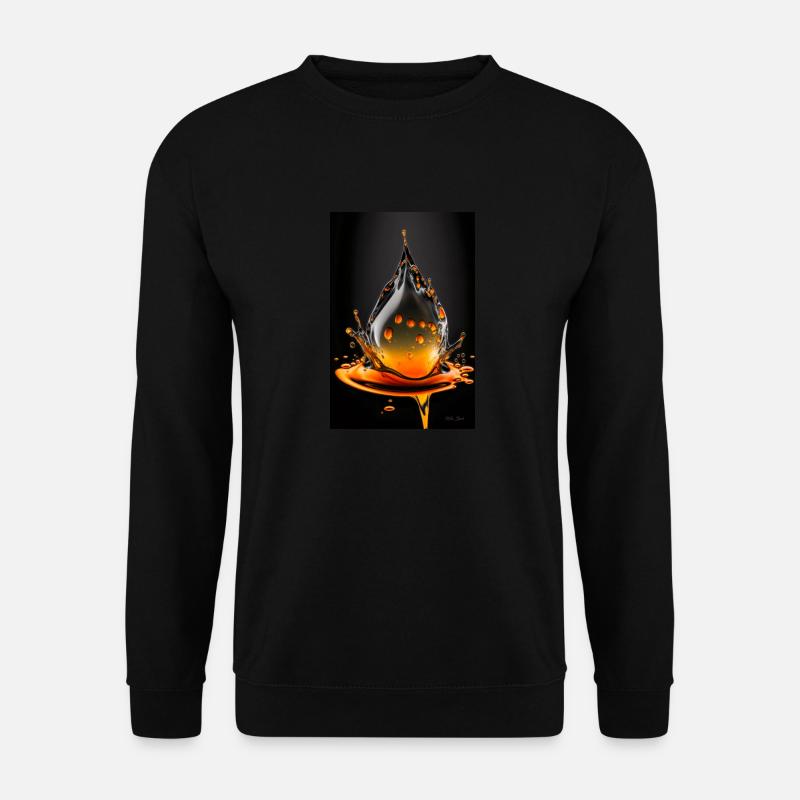 Gouttes orange 2 - Sweat-shirt Unisexe - noir