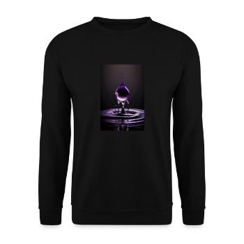 Drops purple 3 - Unisex Sweatshirt - black - Front - Alina (178cm) & Michal (187cm)