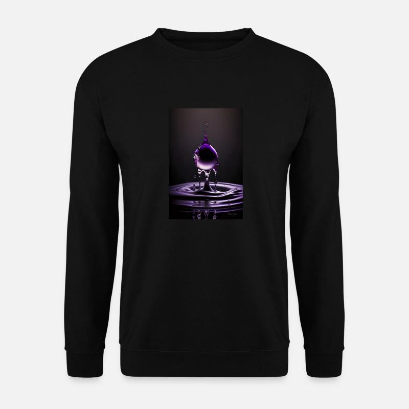 Drops purple 3 - Unisex Sweatshirt - black