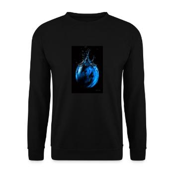Drops blue 5 - Unisex Sweatshirt - black - Front - Alina (178cm) & Michal (187cm)