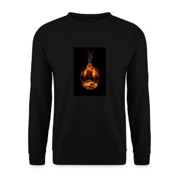 Drop fire 5 - Unisex Sweatshirt - black - Front - Alina (178cm) & Michal (187cm)