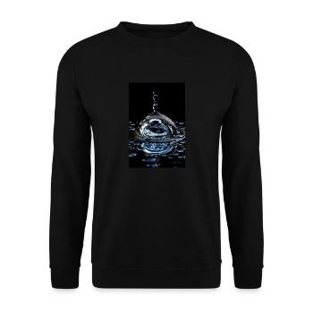 Drop chrome 4 - Unisex Sweatshirt - black - Front - Alina (178cm) & Michal (187cm)