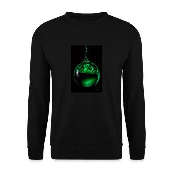 Gouttes vertes 5 - Sweat-shirt Unisexe - noir - Devant - Alina (178cm) & Michal (187cm)