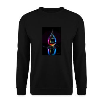 Drops neon 7 - Unisex Sweatshirt - black - Front - Alina (178cm) & Michal (187cm)
