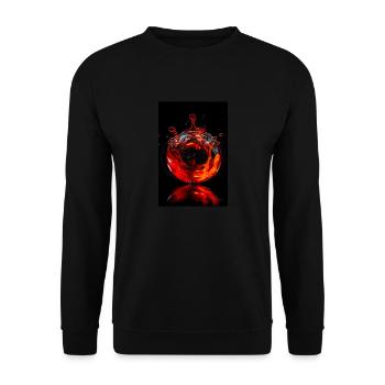 Drops magma 6 - Unisex Sweatshirt - black - Front - Alina (178cm) & Michal (187cm)
