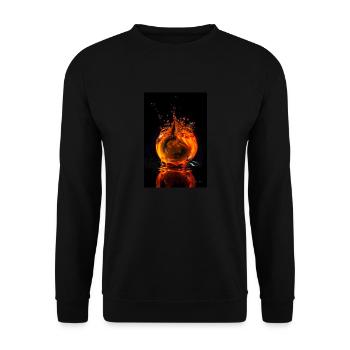 Drops orange 5 - Unisex Sweatshirt - black - Front - Alina (178cm) & Michal (187cm)