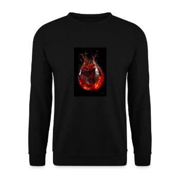 Drops of magma 5 - Unisex Sweatshirt - black - Front - Alina (178cm) & Michal (187cm)