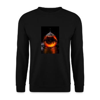 Drops orange 6 - Unisex Sweatshirt - black - Front - Alina (178cm) & Michal (187cm)