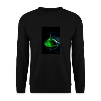 Drops green 7 - Unisex Sweatshirt - black - Front - Alina (178cm) & Michal (187cm)