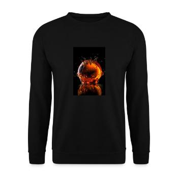 Gouttes orange 7 - Sweat-shirt Unisexe - noir - Devant - Alina (178cm) & Michal (187cm)