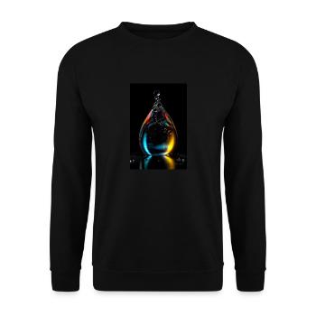 Tropfen plasma 5 - Unisex Pullover - Schwarz - Vorne - Alina (178cm) & Michal (187cm)