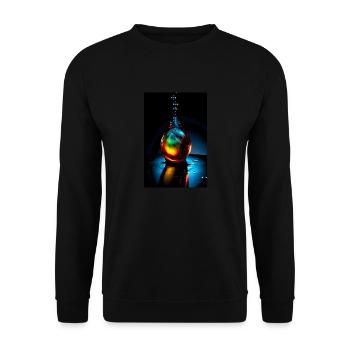 Tropfen plasma 6 - Unisex Pullover - Schwarz - Vorne - Alina (178cm) & Michal (187cm)