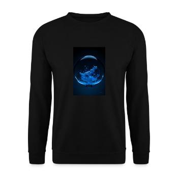 Kaos dans un bleu bulle 2 - Sweat-shirt Unisexe - noir - Devant - Alina (178cm) & Michal (187cm)