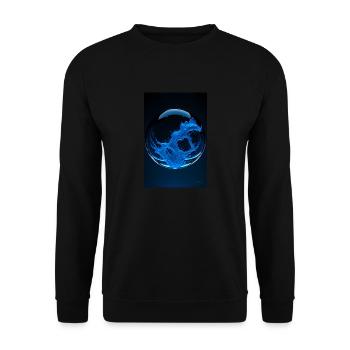 Kaos dans une bulle bleue 1 - Sweat-shirt Unisexe - noir - Devant - Alina (178cm) & Michal (187cm)