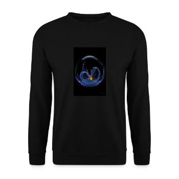 Kaos in einer Blase neon 2 - Unisex Pullover - Schwarz - Vorne - Alina (178cm) & Michal (187cm)
