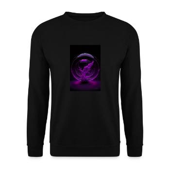 Kaos in einer Blase magenta 3 - Unisex Pullover - Schwarz - Vorne - Alina (178cm) & Michal (187cm)