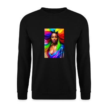 Neon Beauty 2 - Unisex Sweatshirt - black - Front - Alina (178cm) & Michal (187cm)