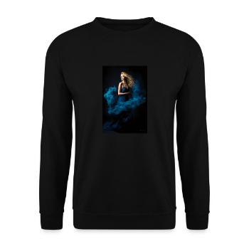 Blue Beauty 3 - Unisex Sweatshirt - black - Front - Alina (178cm) & Michal (187cm)