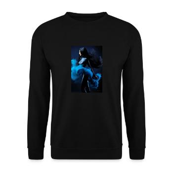 Blue Beauty 2 - Unisex Sweatshirt - black - Front - Alina (178cm) & Michal (187cm)