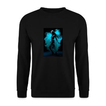 Cyan Schönheit 2 - Unisex Pullover - Schwarz - Vorne - Alina (178cm) & Michal (187cm)