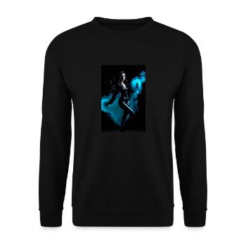 Cyan Schönheit 1 - Unisex Pullover - Schwarz - Vorne - Alina (178cm) & Michal (187cm)