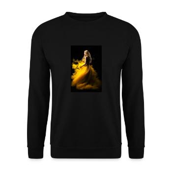 Yellow Beauty 3 - Unisex Sweatshirt - black - Front - Alina (178cm) & Michal (187cm)