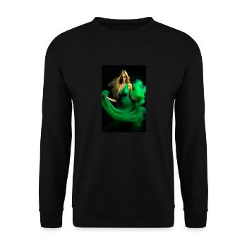 Green Beauty 3 - Unisex Sweatshirt - black - Front - Alina (178cm) & Michal (187cm)