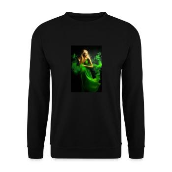 Green Beauty 4 - Unisex Sweatshirt - black - Front - Alina (178cm) & Michal (187cm)