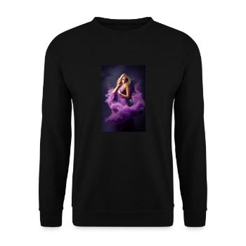 Purple Beauty 4 - Unisex Sweatshirt - black - Front - Alina (178cm) & Michal (187cm)