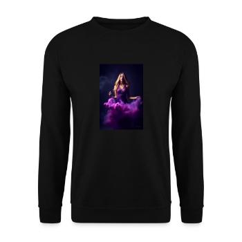Purple Beauty 3 - Unisex Sweatshirt - black - Front - Alina (178cm) & Michal (187cm)