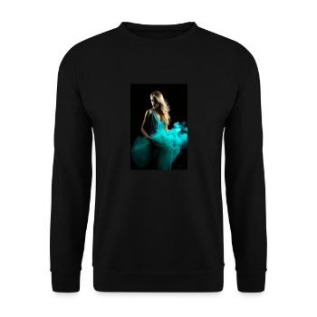 Cyan Schönheit 4 - Unisex Pullover - Schwarz - Vorne - Alina (178cm) & Michal (187cm)