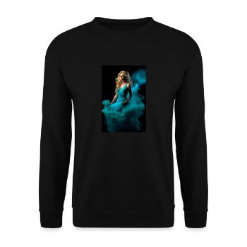 Cyan Schönheit 3 - Unisex Pullover - Schwarz - Vorne - Alina (178cm) & Michal (187cm)