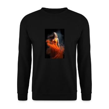 Orange Beauty 3 - Unisex Sweatshirt - black - Front - Alina (178cm) & Michal (187cm)