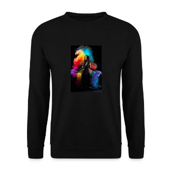 Rainbow Beauty 2 - Unisex Sweatshirt - black - Front - Alina (178cm) & Michal (187cm)