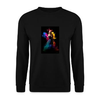 Rainbow Beauty 4 - Unisex Sweatshirt - black - Front - Alina (178cm) & Michal (187cm)