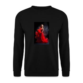 Red Beauty 4 - Unisex Sweatshirt - black - Front - Alina (178cm) & Michal (187cm)