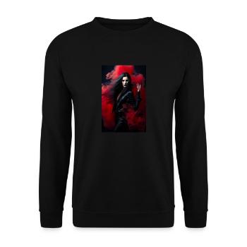 Red Beauty 1 - Unisex Sweatshirt - black - Front - Alina (178cm) & Michal (187cm)