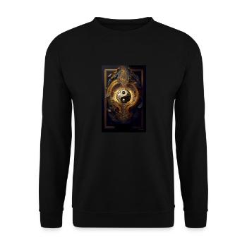Yin Yang 4 - Unisex Pullover - Schwarz - Vorne - Alina (178cm) & Michal (187cm)