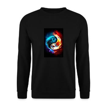 Yin Yang 5 - Unisex Pullover - Schwarz - Vorne - Alina (178cm) & Michal (187cm)