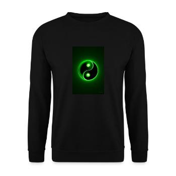 Yin Yang vert 2 - Sweat-shirt Unisexe - noir - Devant - Alina (178cm) & Michal (187cm)