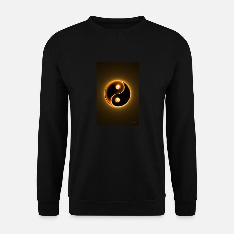 Yin Yang orange 2 - Unisex Pullover - Schwarz