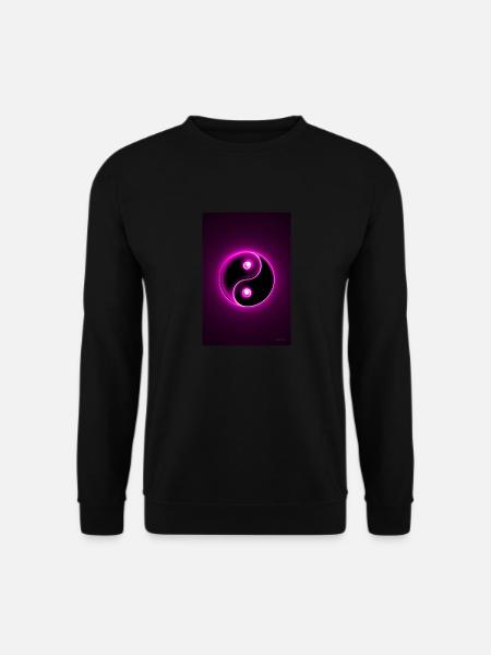 Yin Yang magenta 2 - Unisex Sweatshirt - black