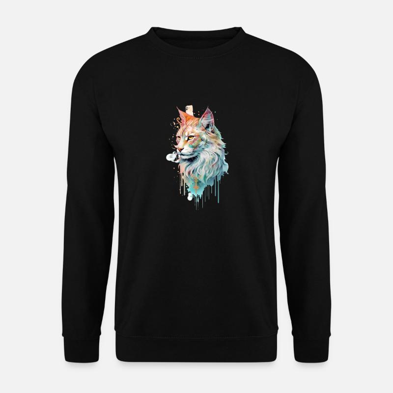 Blickfang Katze - Unisex Pullover - Schwarz