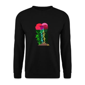 ROSES AND THORNS - Unisex Sweatshirt - black - Front - Alina (178cm) & Michal (187cm)