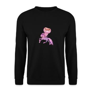 Wonderful fantasy foal with hearts. - Unisex Sweatshirt - black - Front - Alina (178cm) & Michal (187cm)