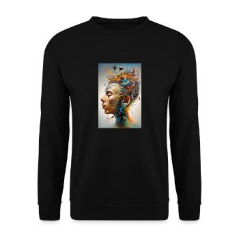 In Musik verliebt - Unisex Pullover - Schwarz - Vorne - Alina (178cm) & Michal (187cm)