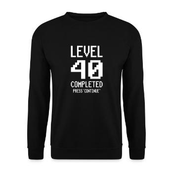 40e anniversaire Gaming 40 ans Gamer Pixel - Sweat-shirt Unisexe - noir - Devant - Alina (178cm) & Michal (187cm)
