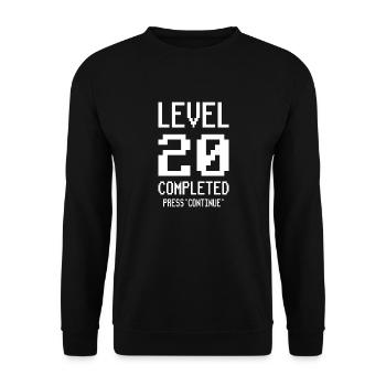 20e anniversaire Gamer 20 ans - Sweat-shirt Unisexe - noir - Devant - Alina (178cm) & Michal (187cm)