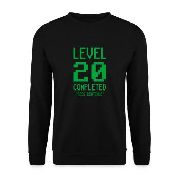 20e anniversaire Pixel Gamer Cadeau - Sweat-shirt Unisexe - noir - Devant - Alina (178cm) & Michal (187cm)
